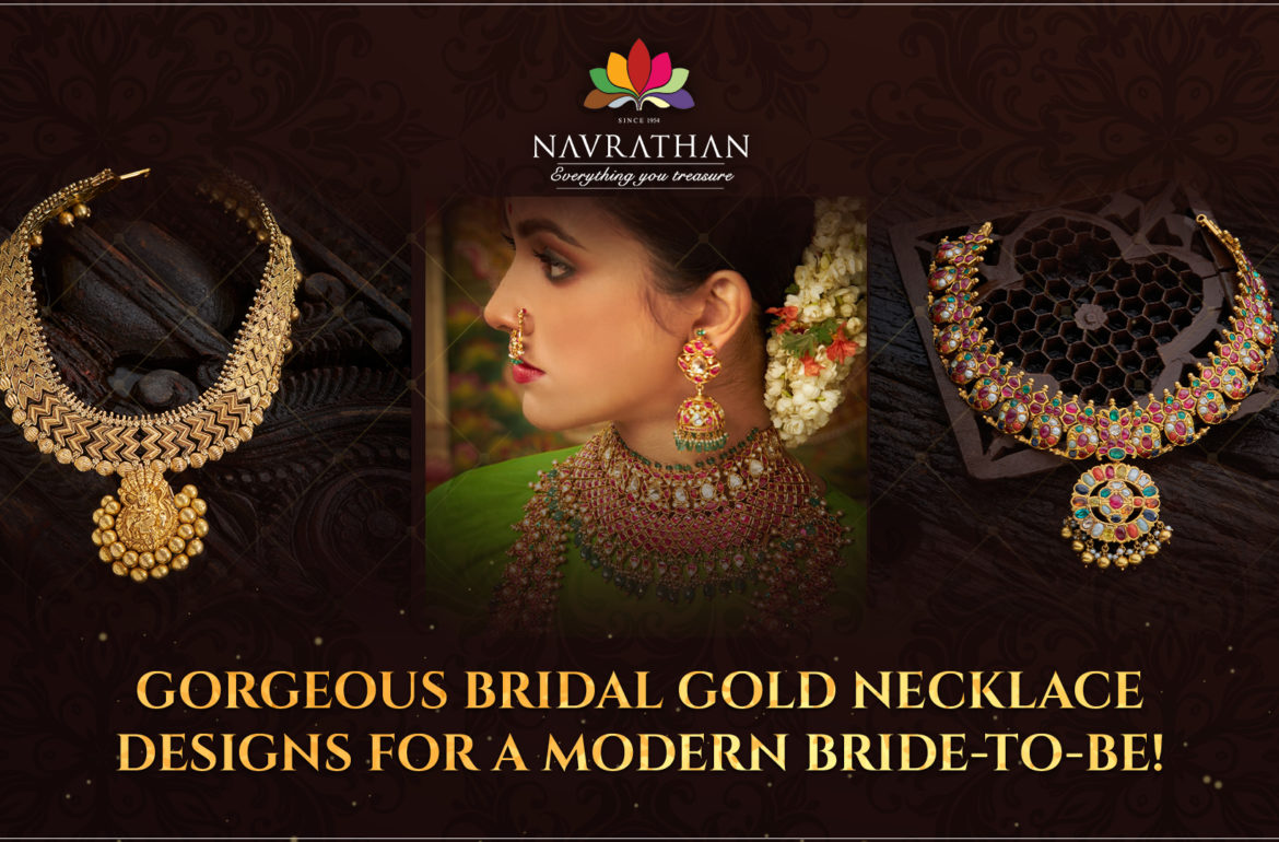 Gorgeous Bridal Gold Collection Necklace for a Modern Bride-To-Be!