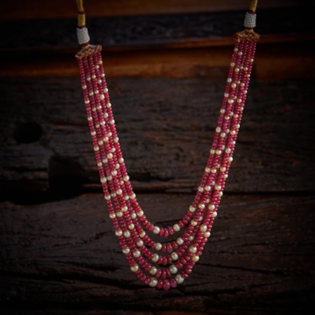 Saathlaad Haar jewellery for Mehandi function