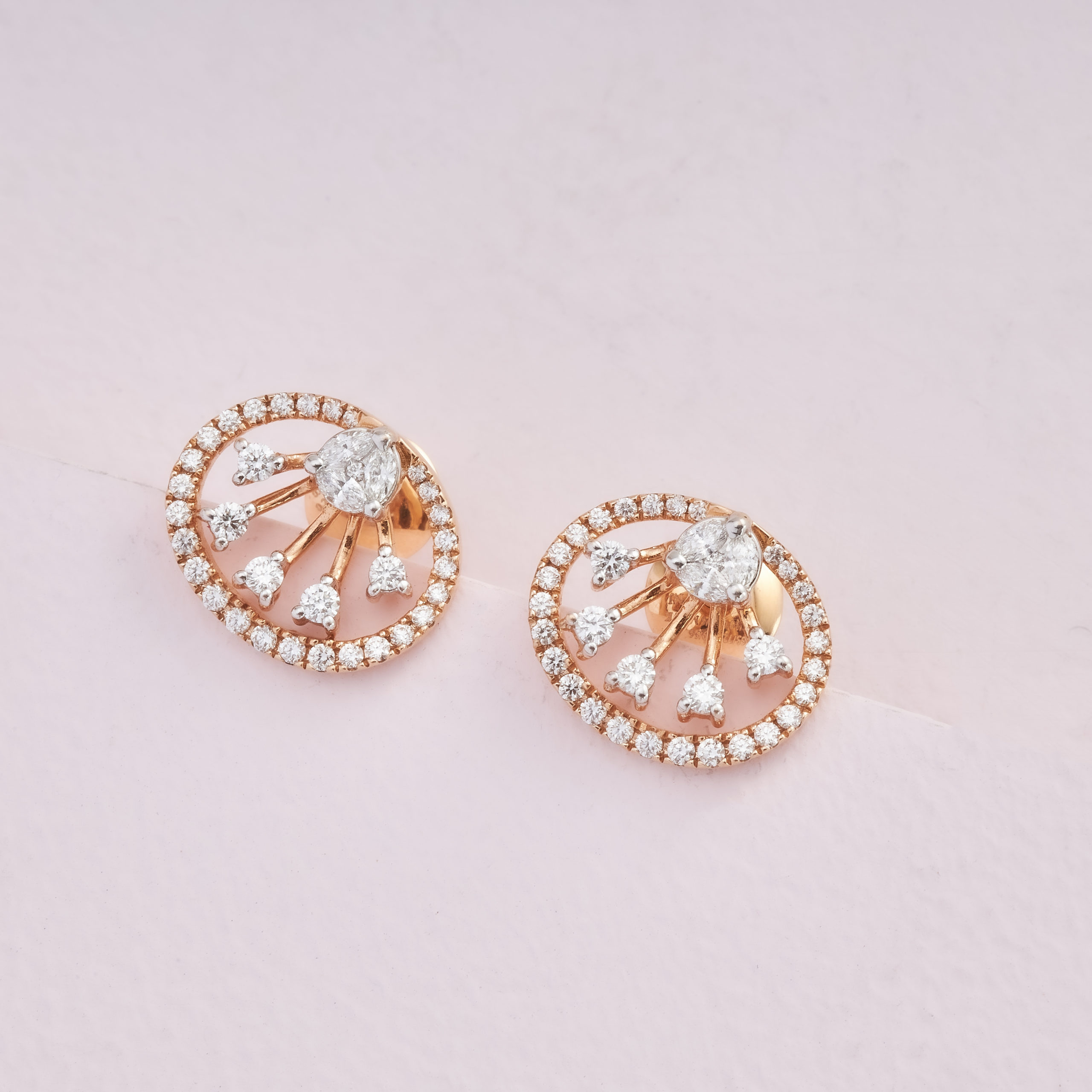 SPARKLING DIAMOND EAR STUDS - Navrathan