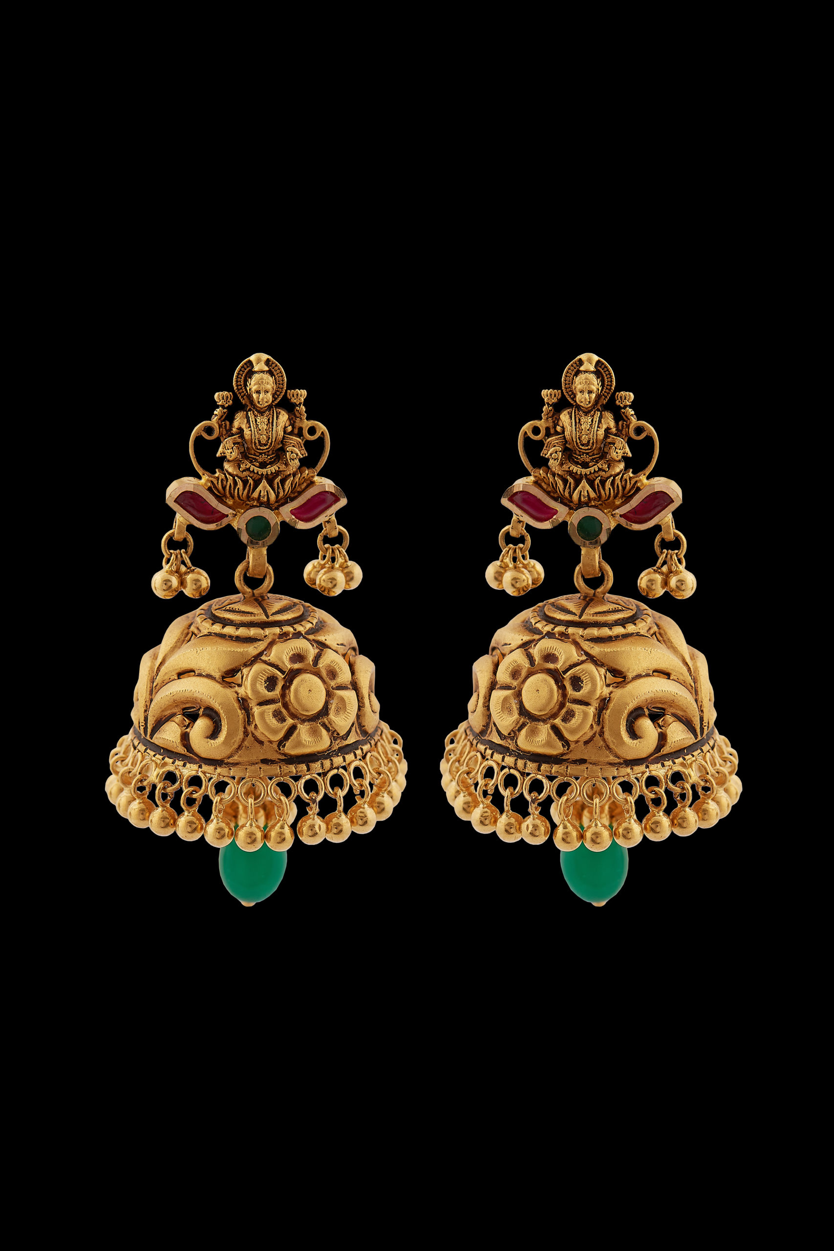 Antique sales lakshmi jhumkas