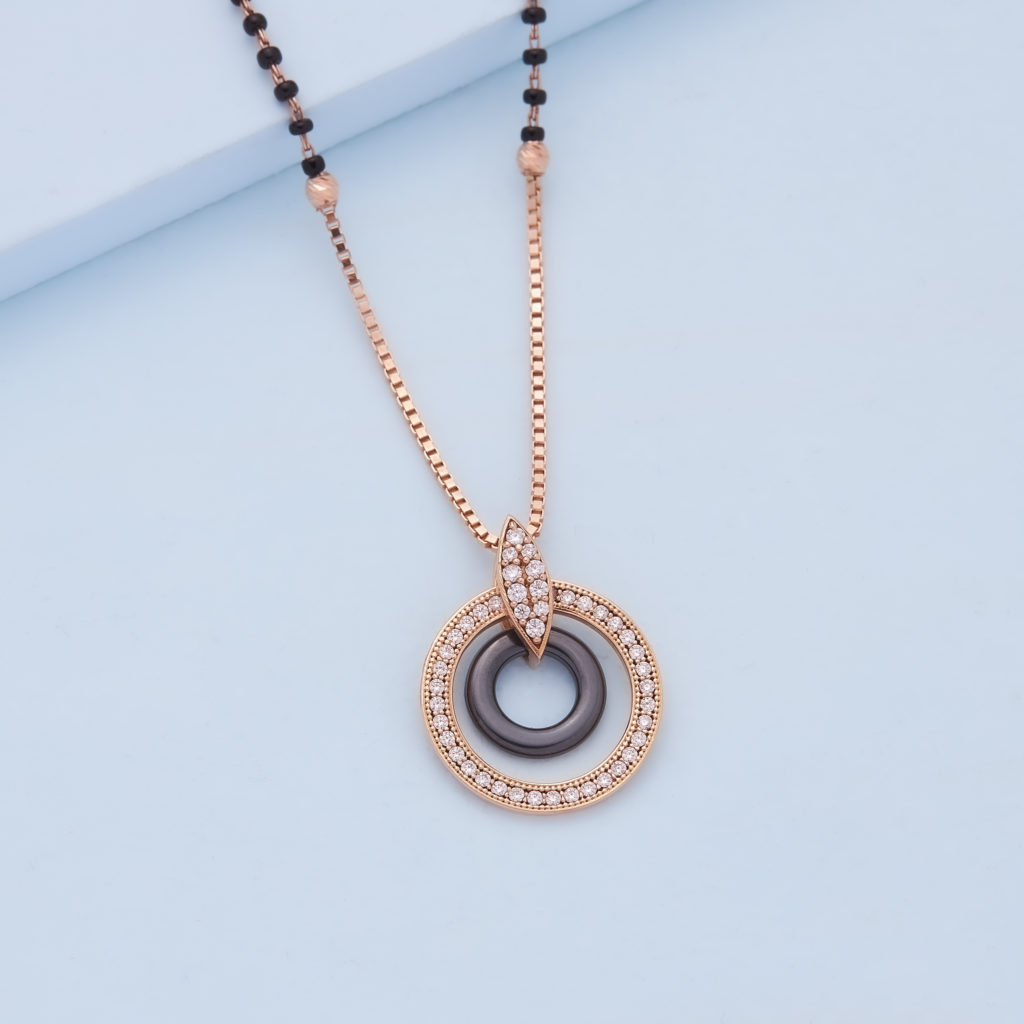 Rose Gold Neckpiece - Mangalsutra - Apsara Collection