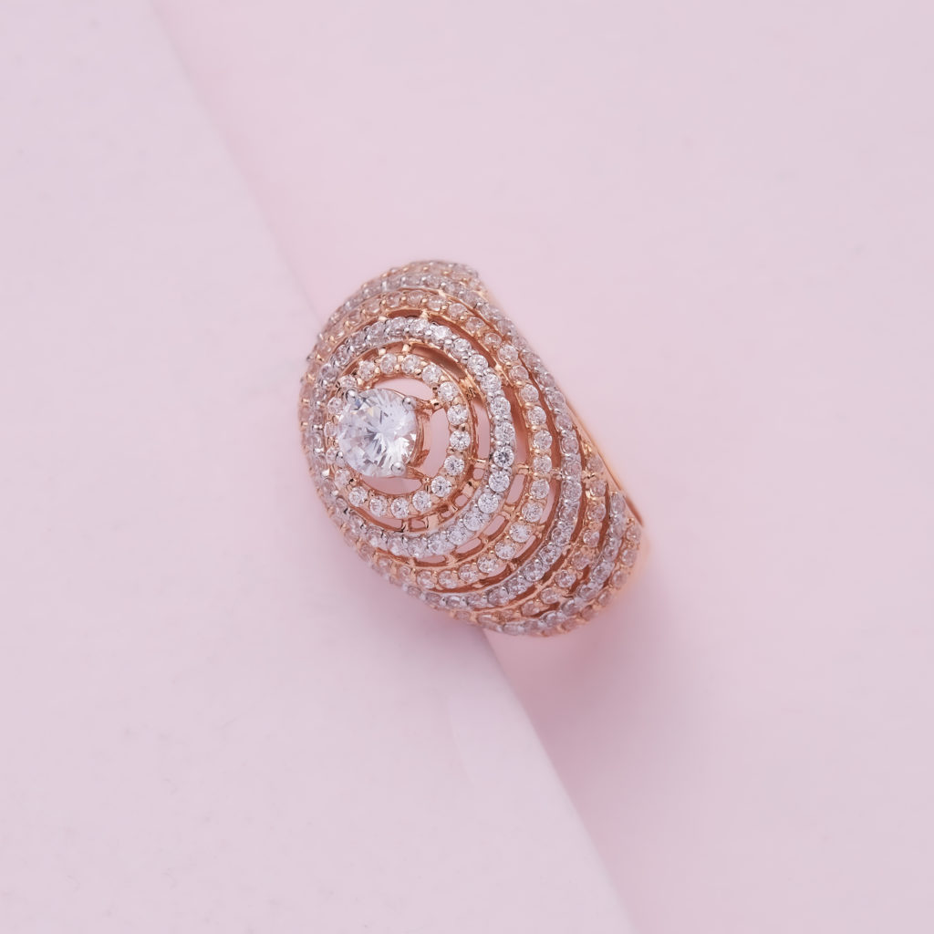 Rose Gold and Diamond Ring - Apsara Collection
