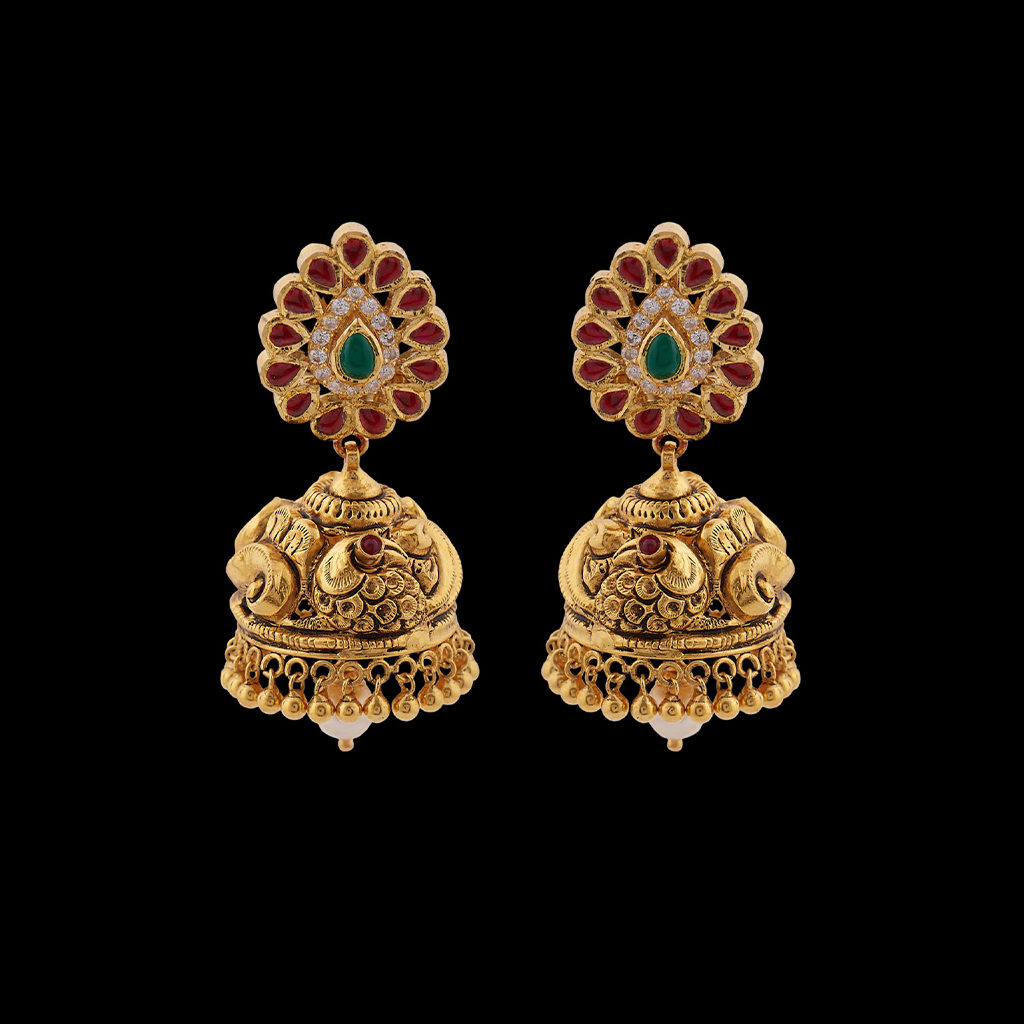 Kundan Jhumka Earrings - Kundan Jewellery Design