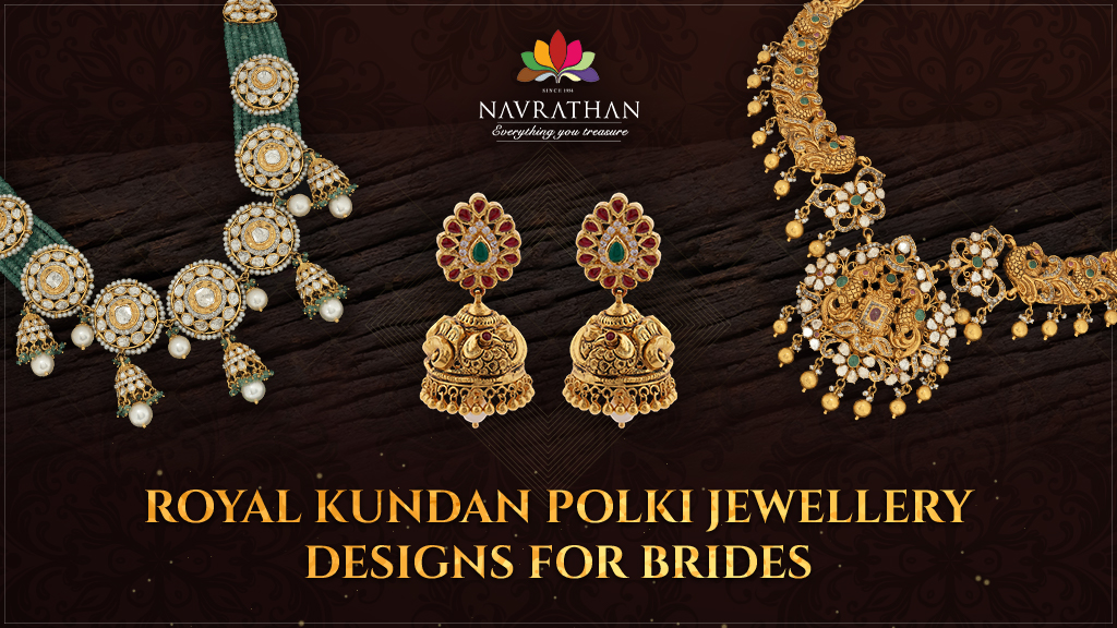 Royal Kundan Polki Jewellery Designs For Brides by Navrathan Jewellers