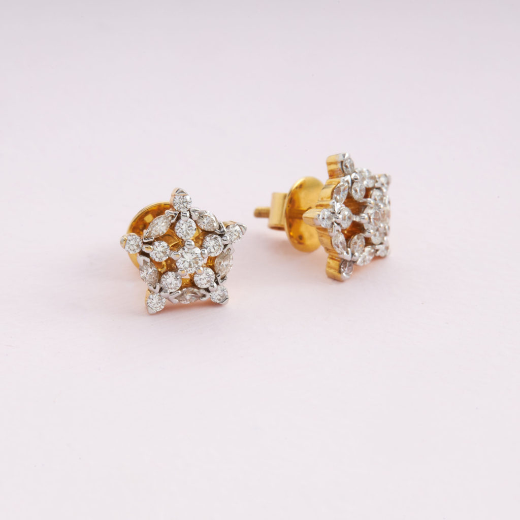 Studded Diamond Earrings Designs - Star Earrings - Latest and Trendy Earrings Designs