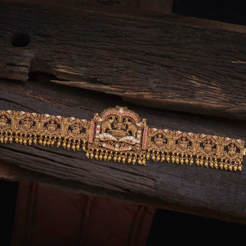  Antique Kamarbandh-antique gold set for wedding