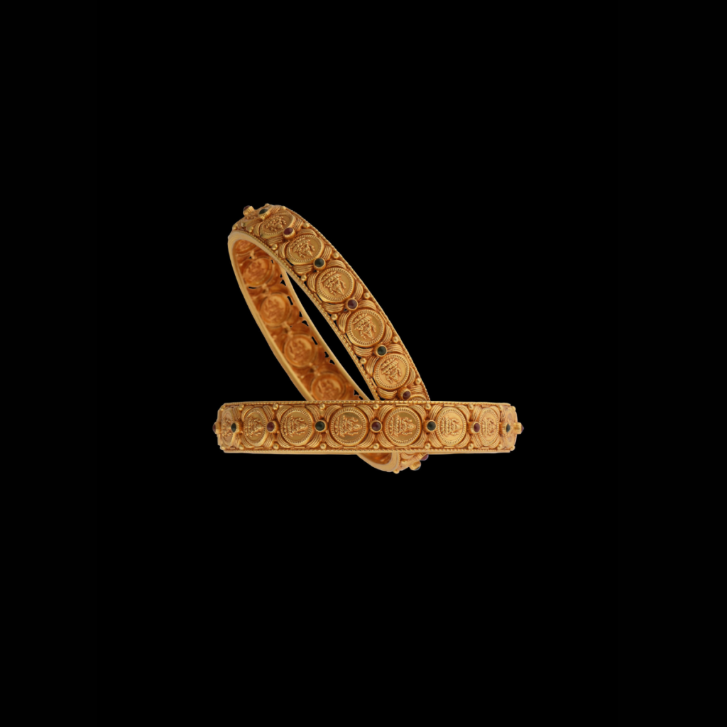 Lakshmi Kasu Gold Bangles- antique i