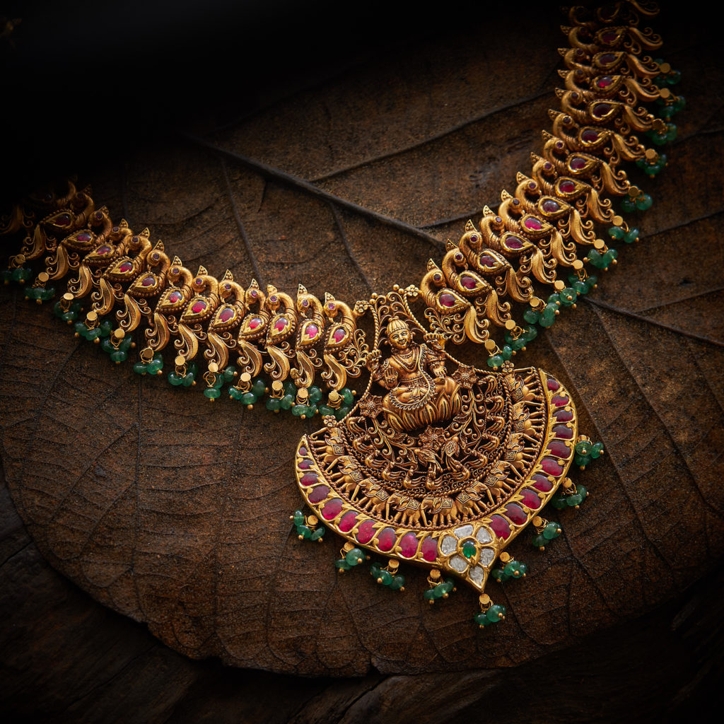Adore the elegance of Antique temple necklace