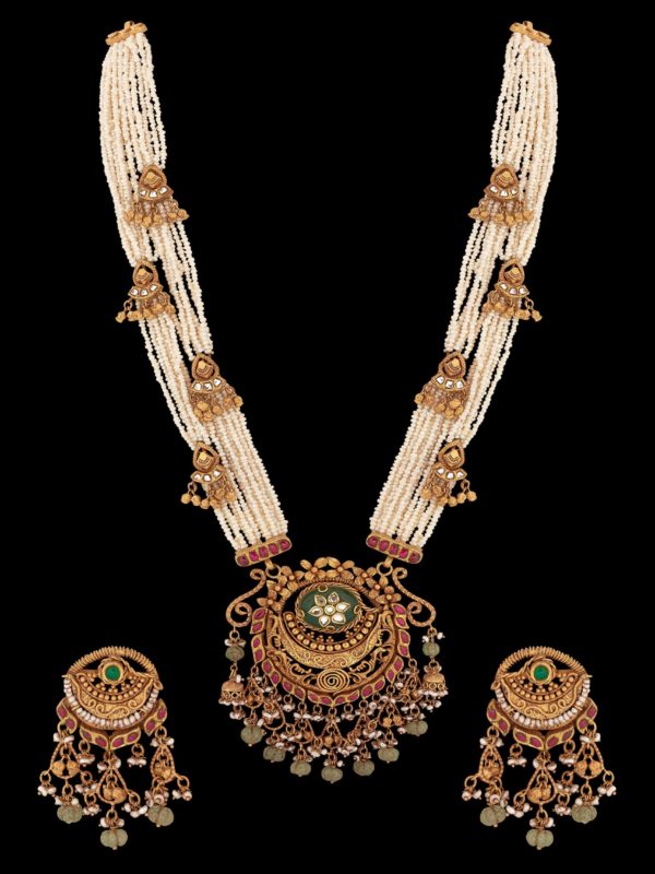 Necklace set online in India - Navrathan