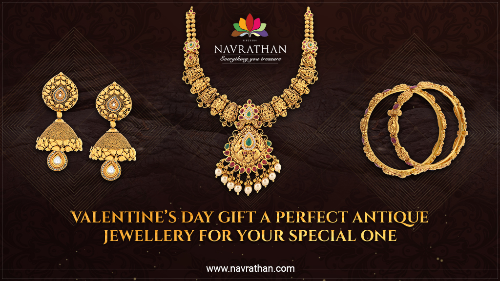 Valentine's Day Gift - A Perfect Antique Jewellery For Your Special One - Navrathan Jewellers