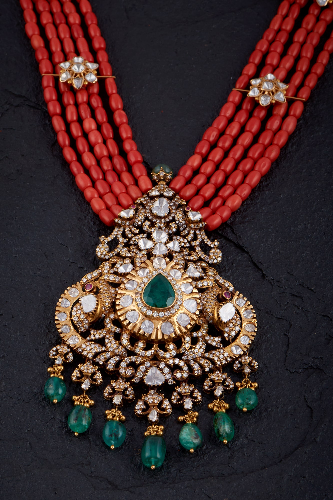 Elevate Your Look with Abiraame Jewellers Lovely Coral Necklace Designs