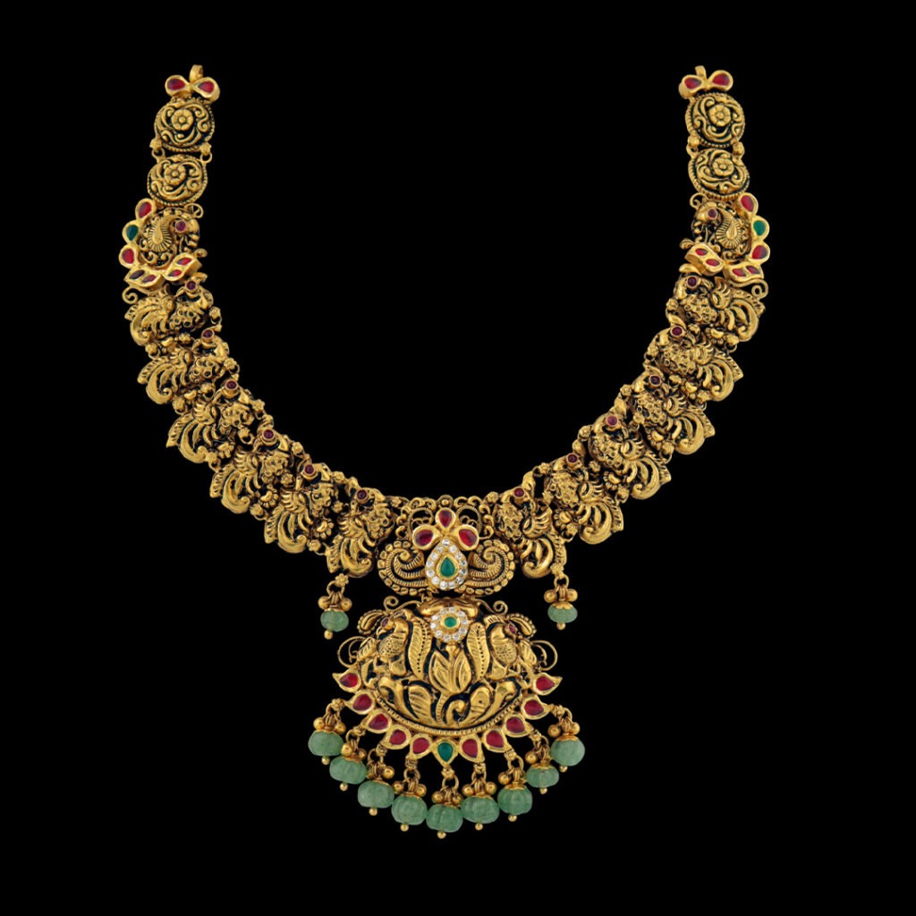 Adorned Gold Haar-Modern Gold Necklace Designs