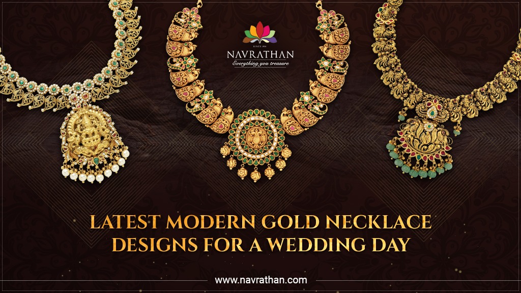Latest Modern Gold Necklace Designs For A Wedding Day