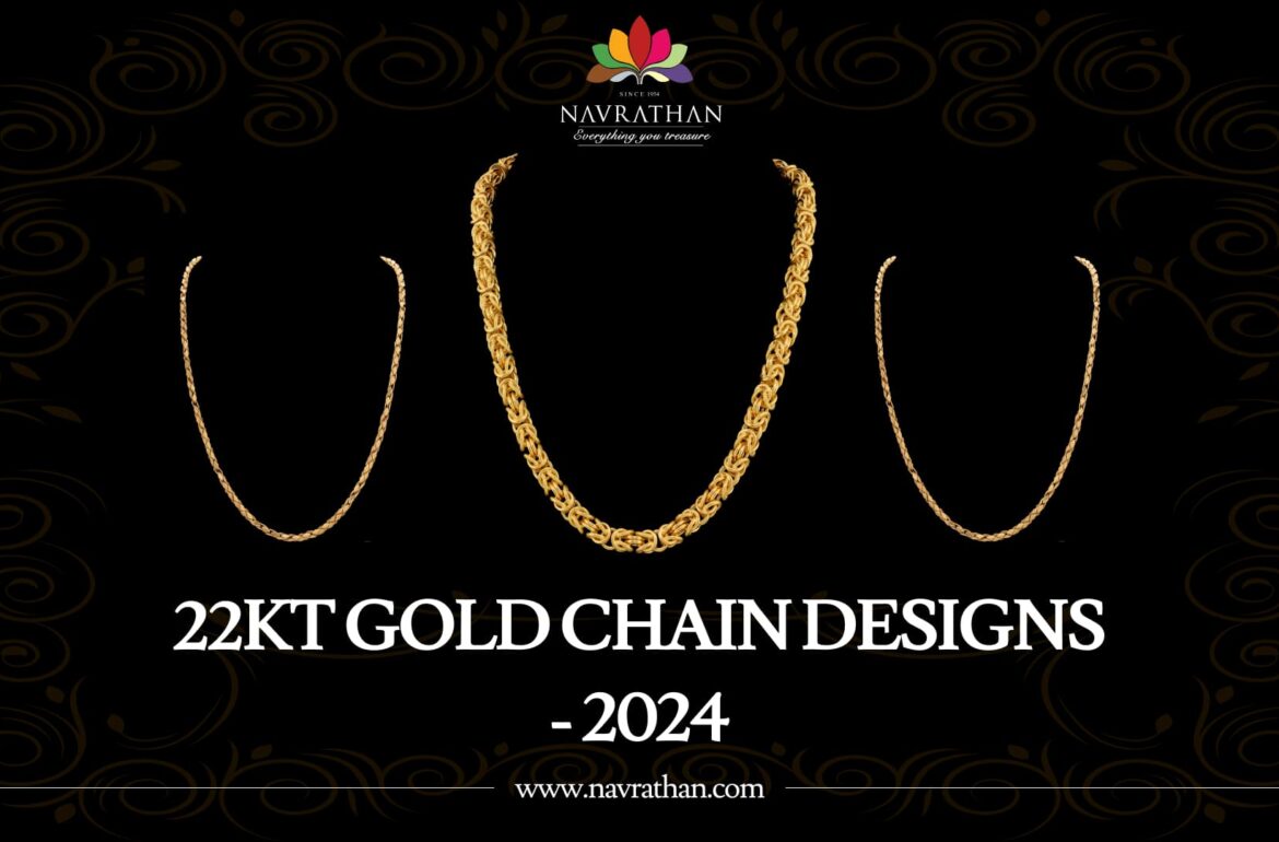 Trendy 22Kt Gold Chain Designs From Navrathan - 2024