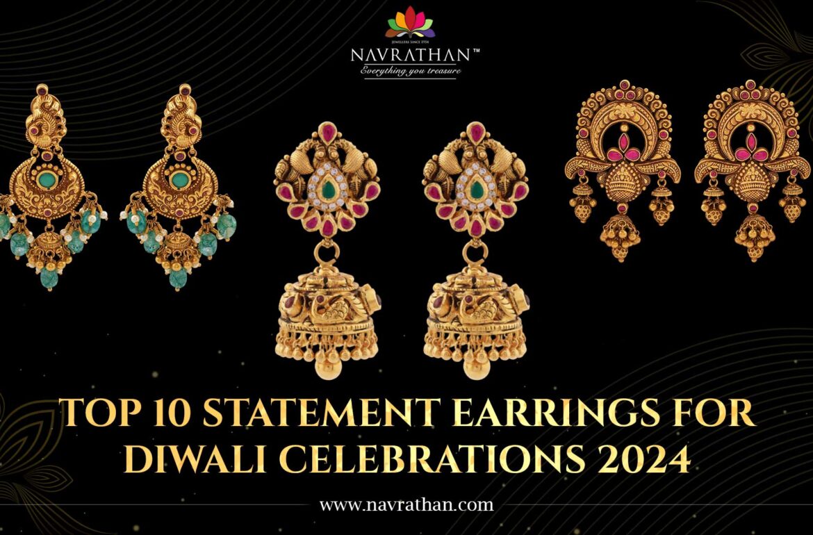 Top 10 Statement Earrings for Diwali Celebrations 2024