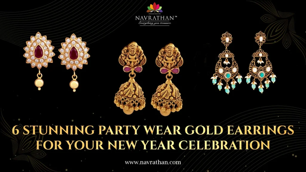 6 Stunning Party Wear Gold Earrings for Your New Year Celebration