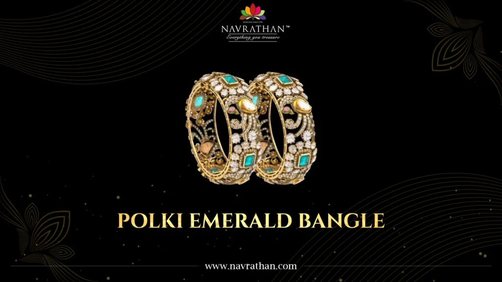 Polki Emerald Bangle 
