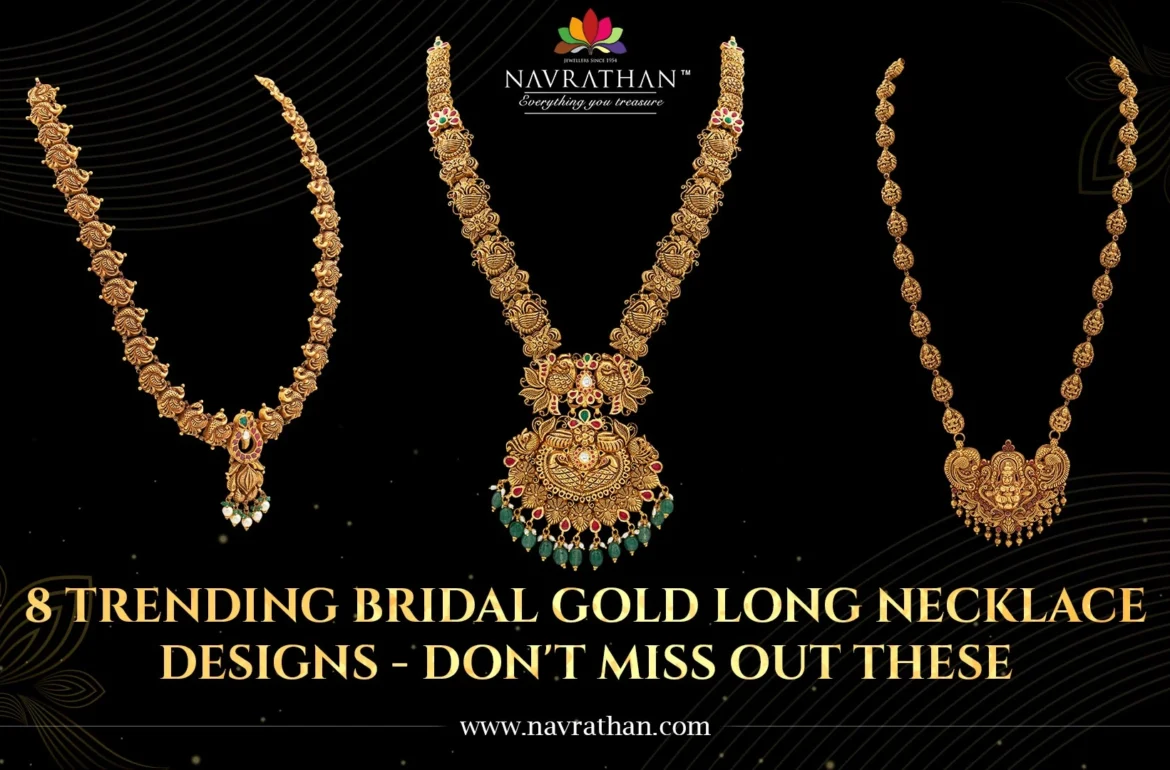 8 Trending Bridal Gold Long Necklace Designs - Don't Miss Out these