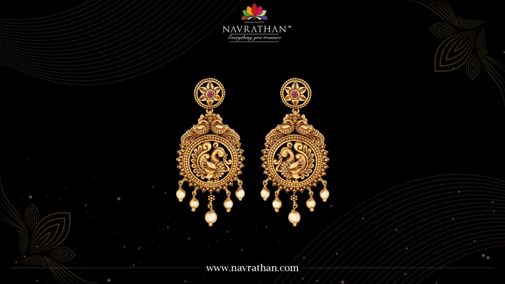 floral motif jhumka